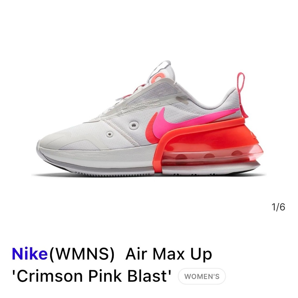 Nike Air Max Up WMNS - White with Pink & Red-Orange Accents